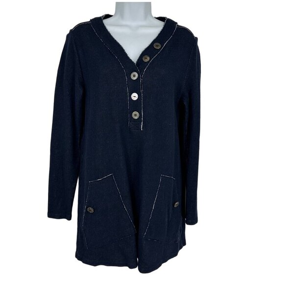 Soft Surroundings Long Sleeve Mixed Button Pocket Tunic Size S - Picture 1 of 8